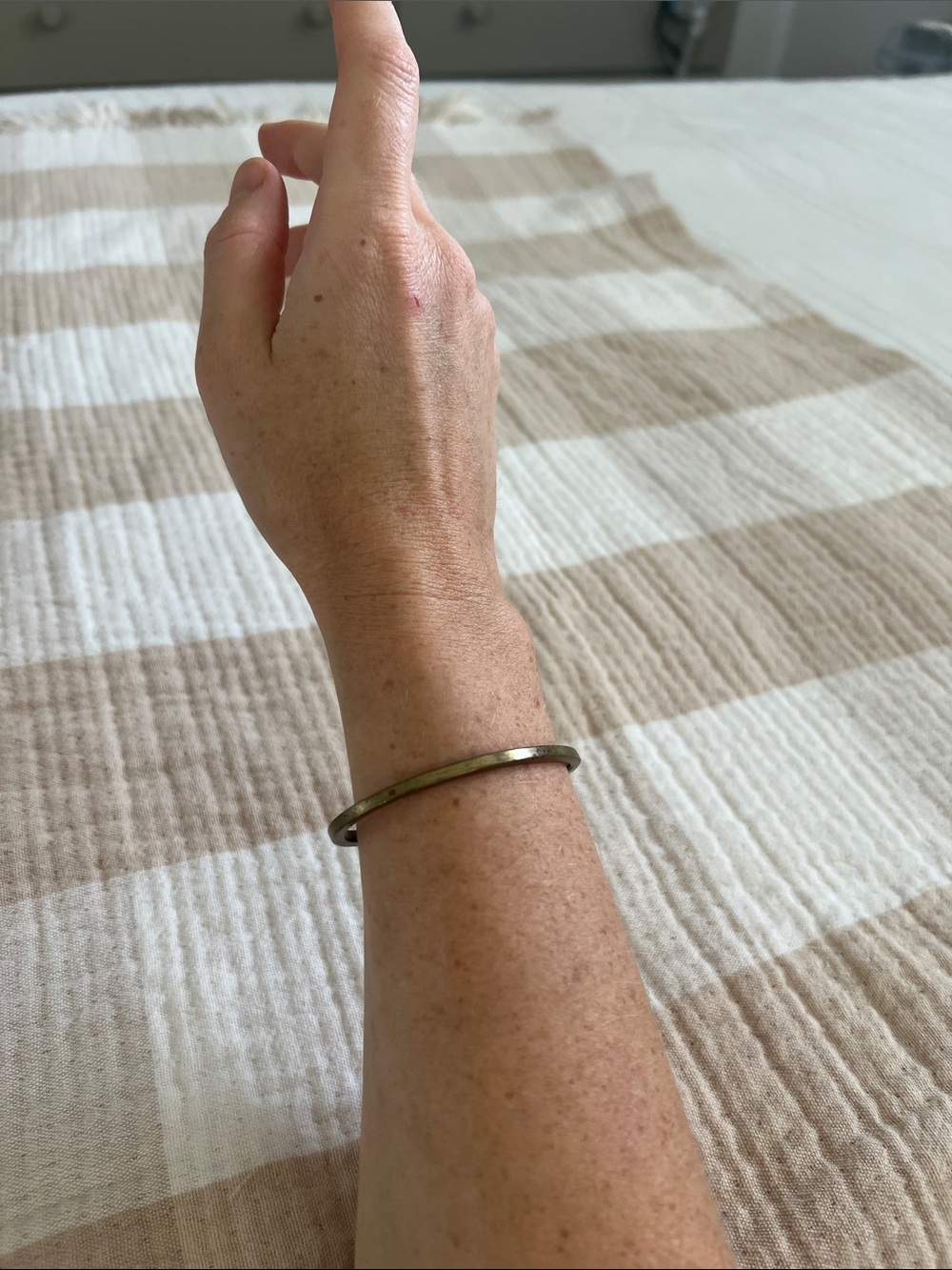 Open Cuff Bracelet in Antique Solid  Brass